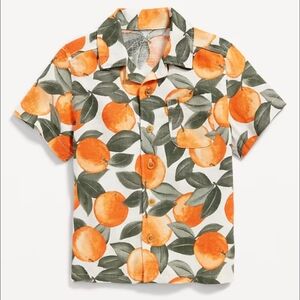 Old Navy Toddler Linen Blend Multi Colored Button Shirt